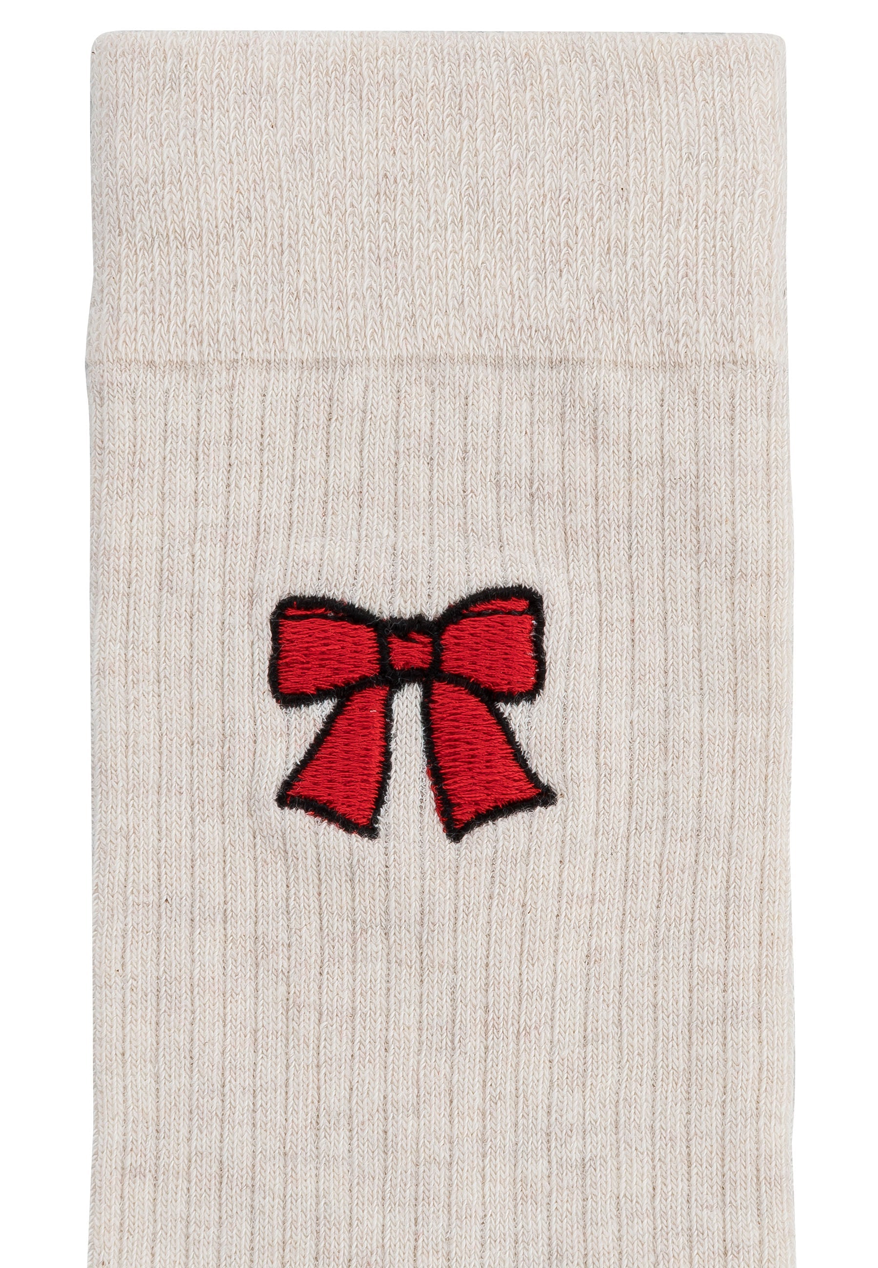 Gerippte Socken Stickerei 1 Paar