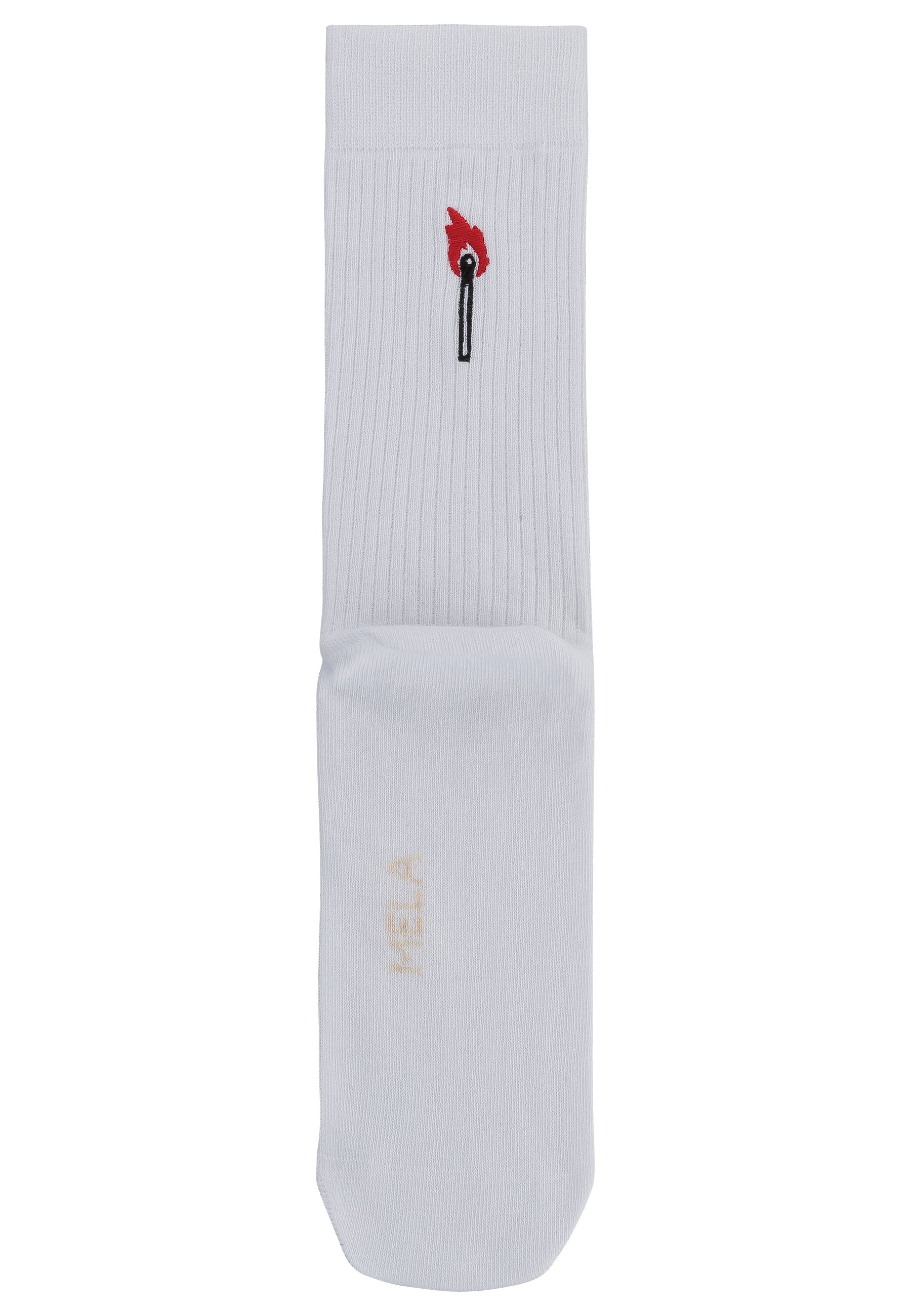 Gerippte Socken Stickerei 1 Paar