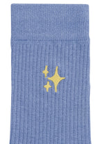 Gerippte Socken Stickerei 1 Paar