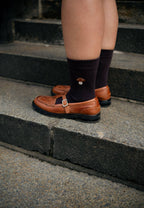 Gerippte Socken Stickerei 1 Paar