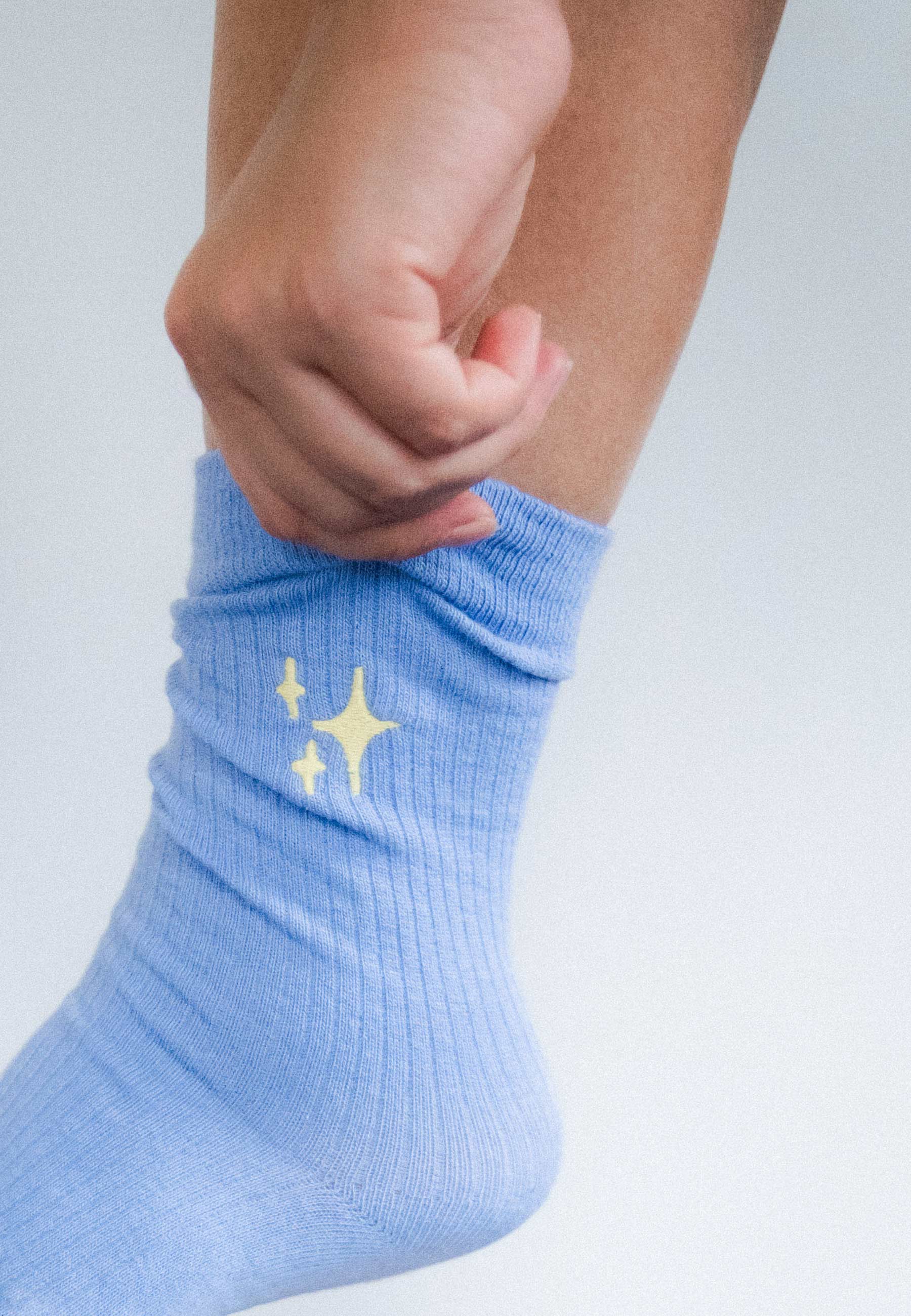 Gerippte Socken Stickerei 1 Paar