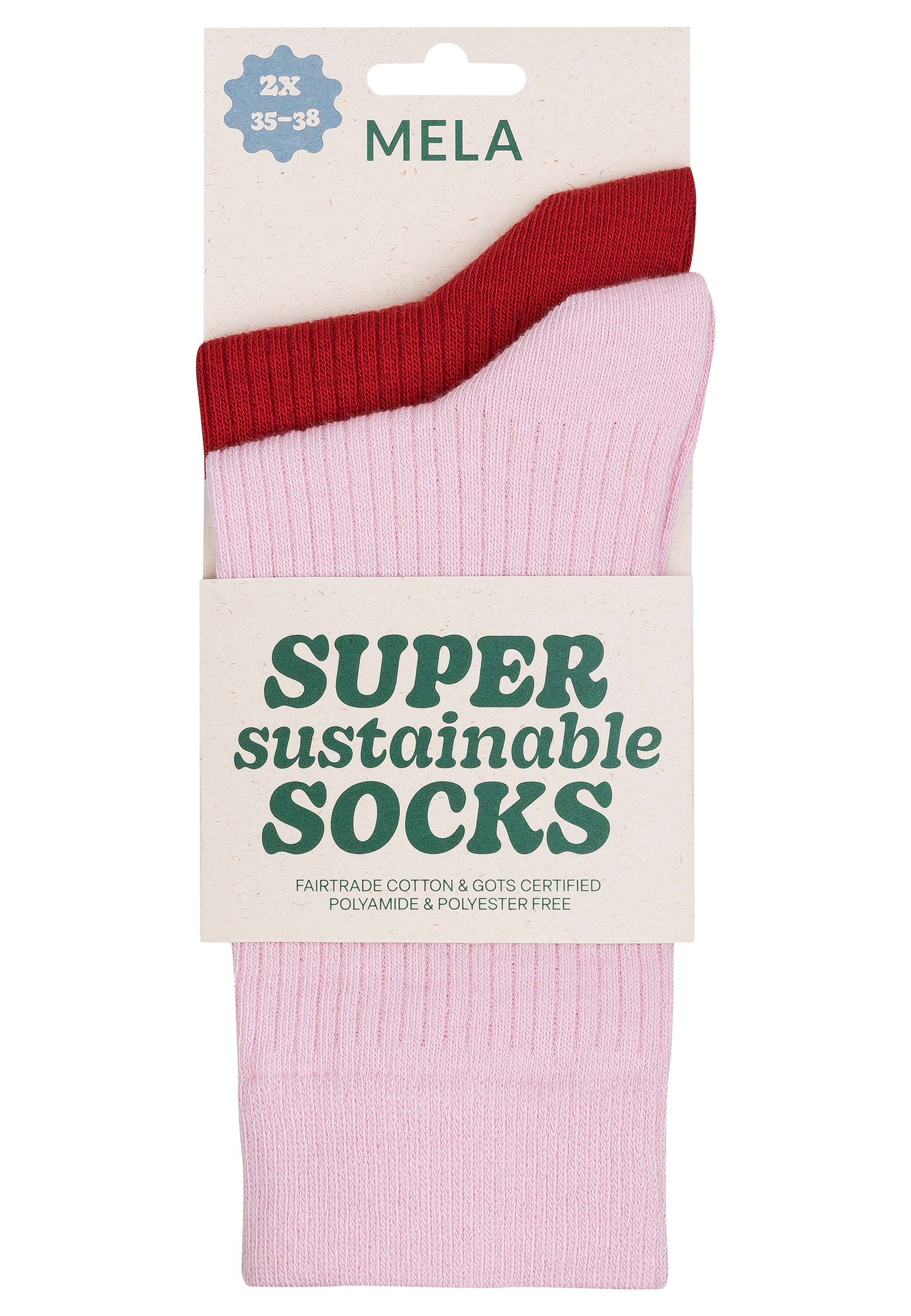 Gerippte Socken 2 Paare