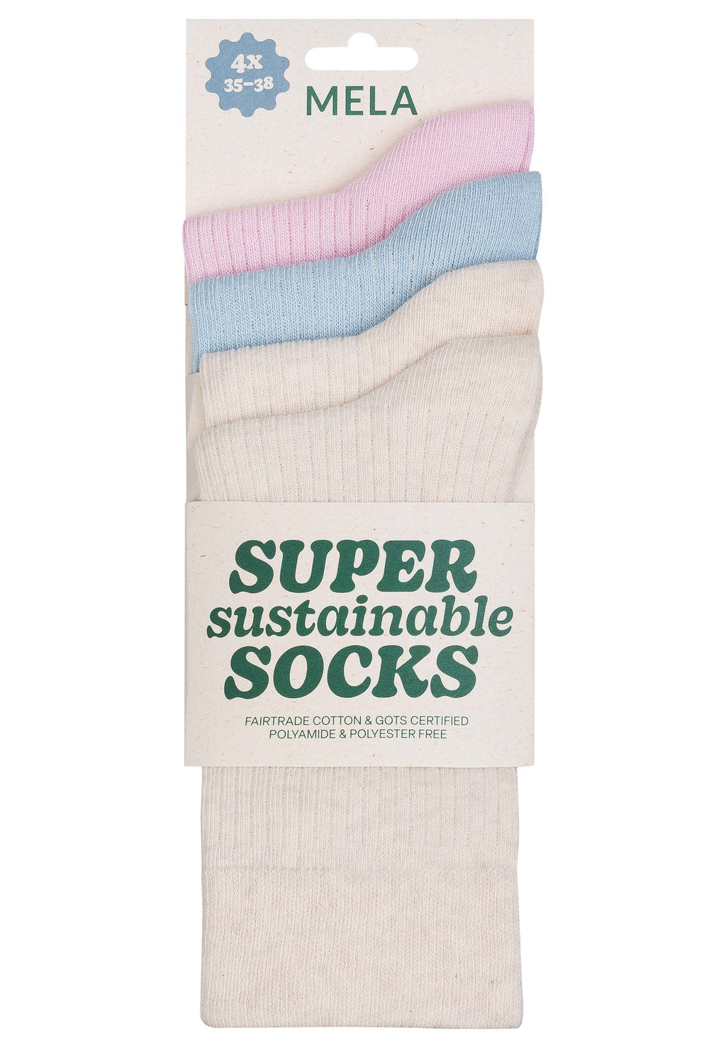 Gerippte Socken 4 Paare