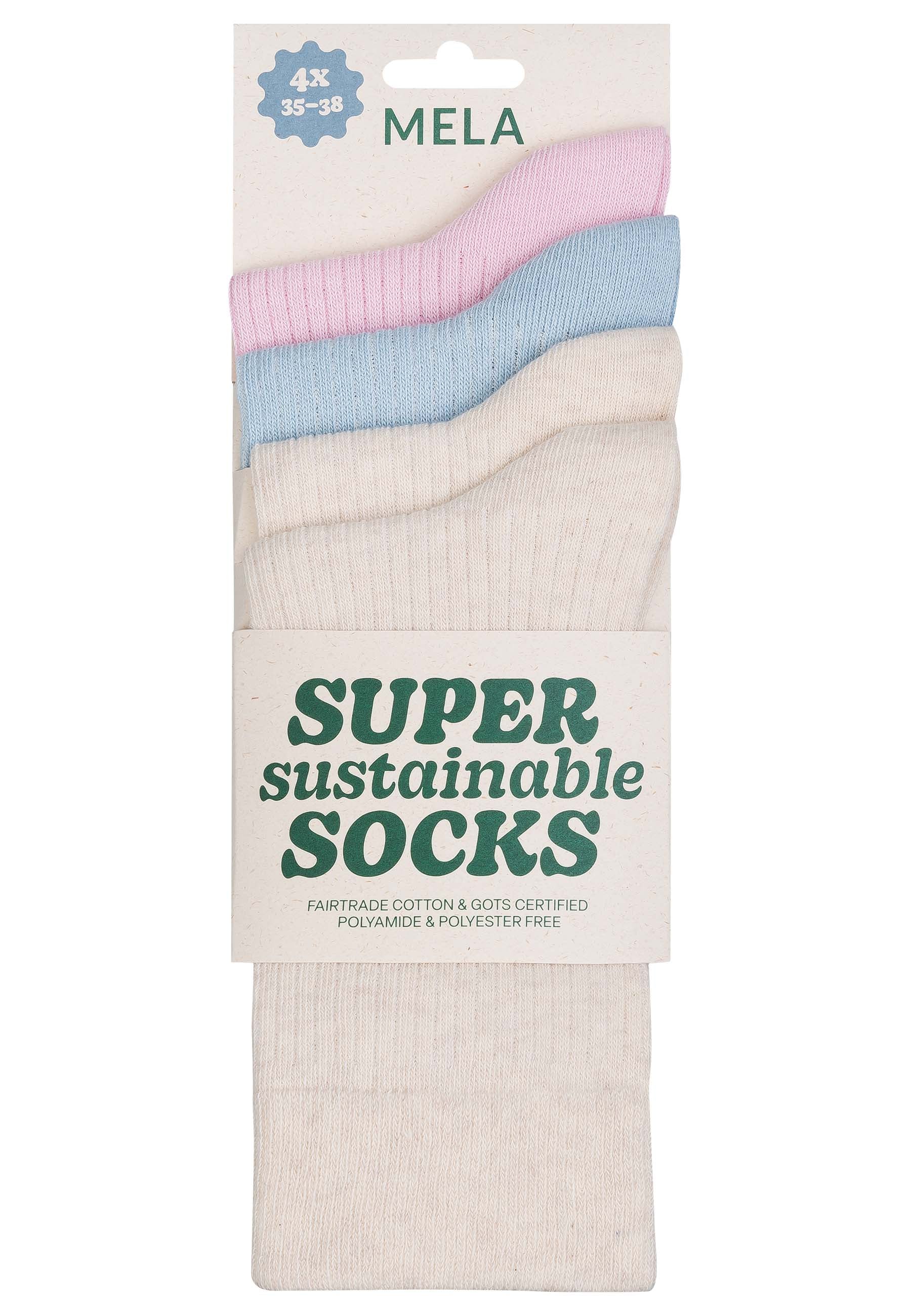 Gerippte Socken 4 Paare