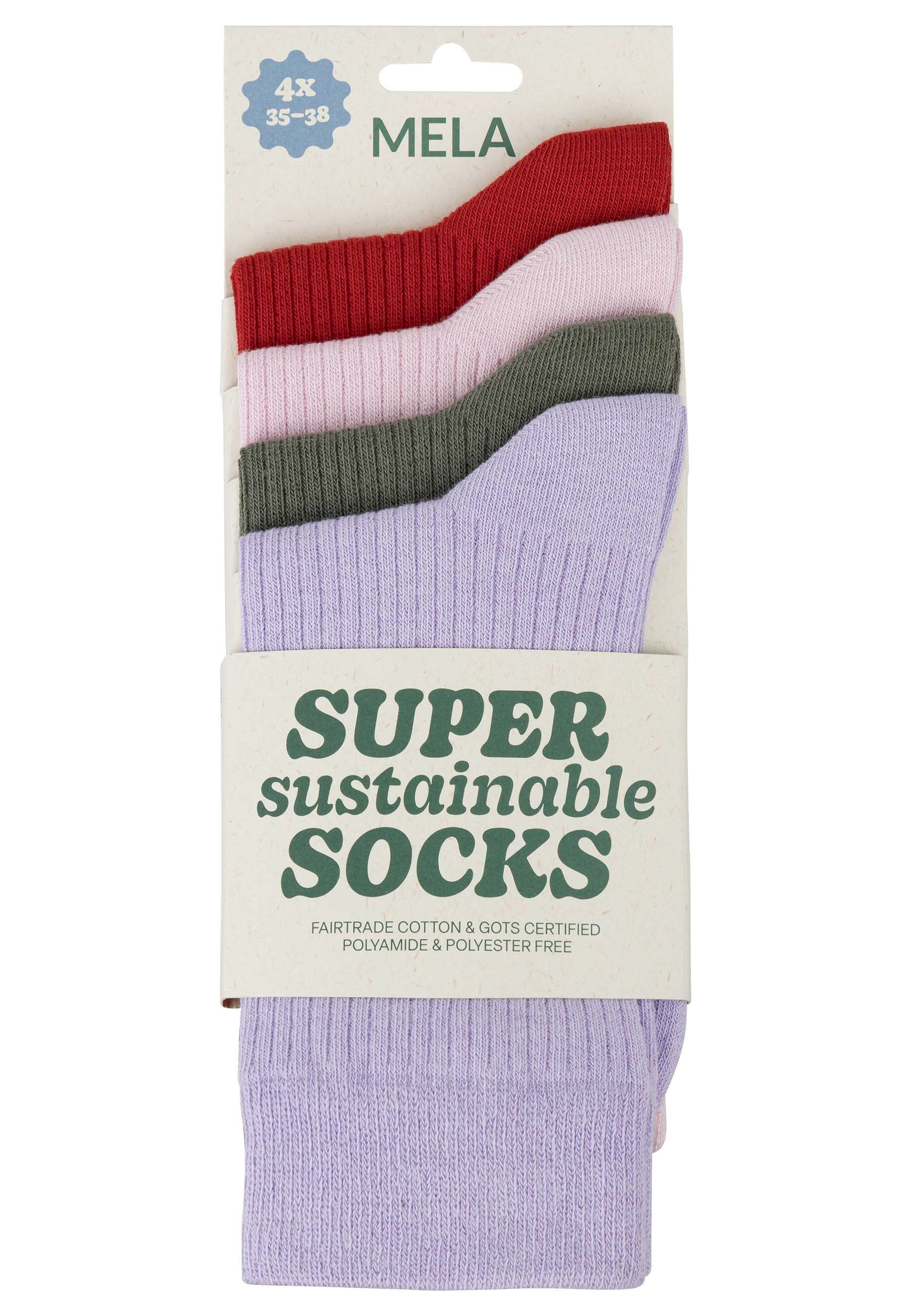 Gerippte Socken 4 Paare