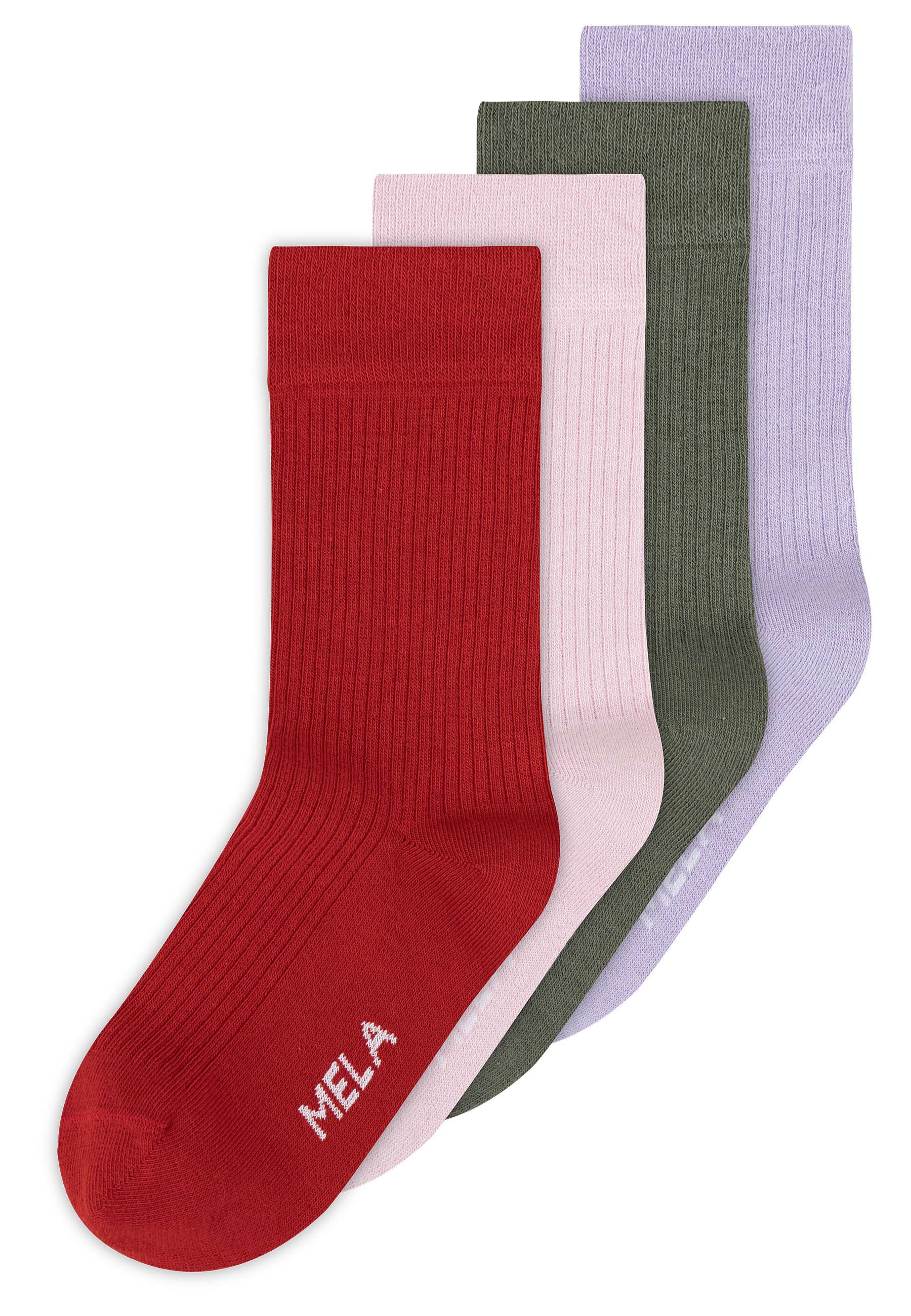 Gerippte Socken 4 Paare