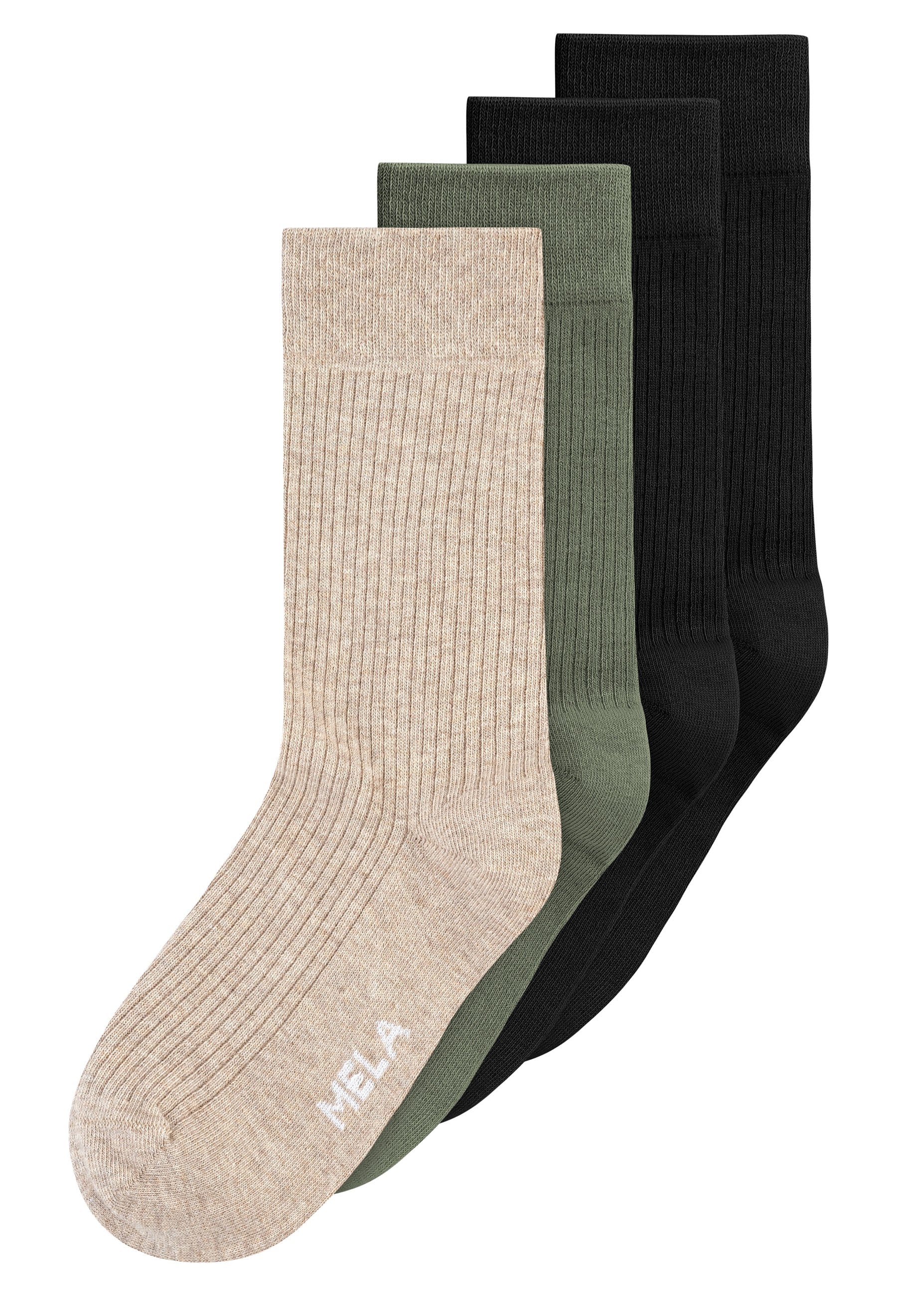 Gerippte Socken 4 Paare