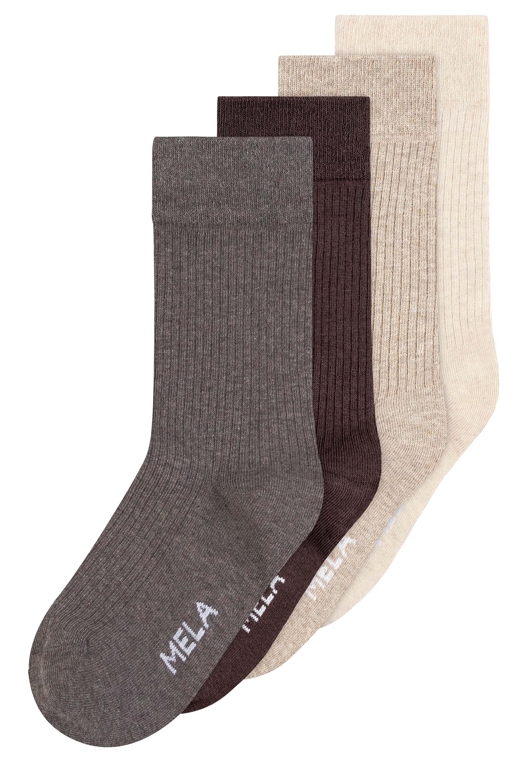 Gerippte Socken 4 Paare