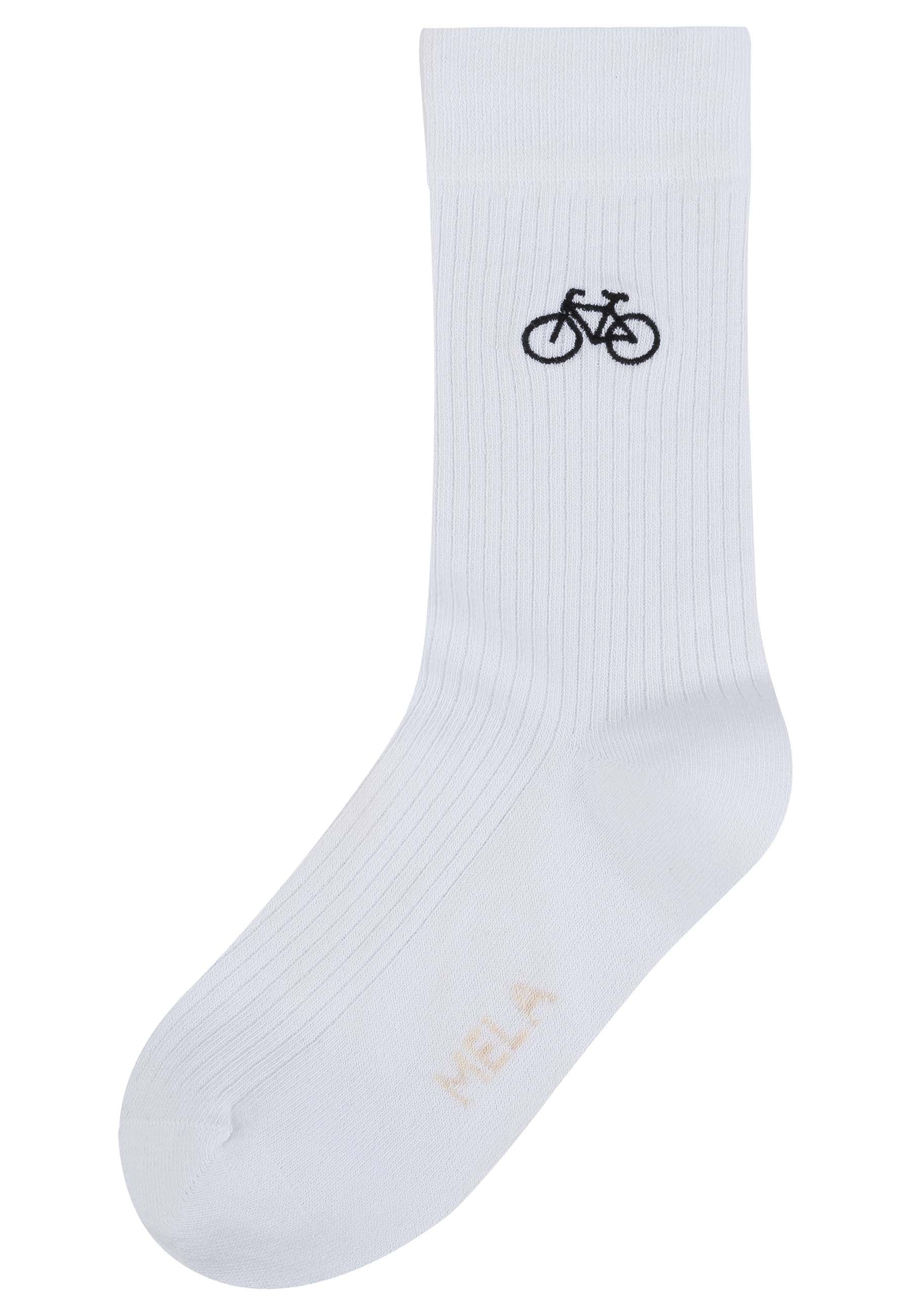 Gerippte Socken Stickerei 1 Paar