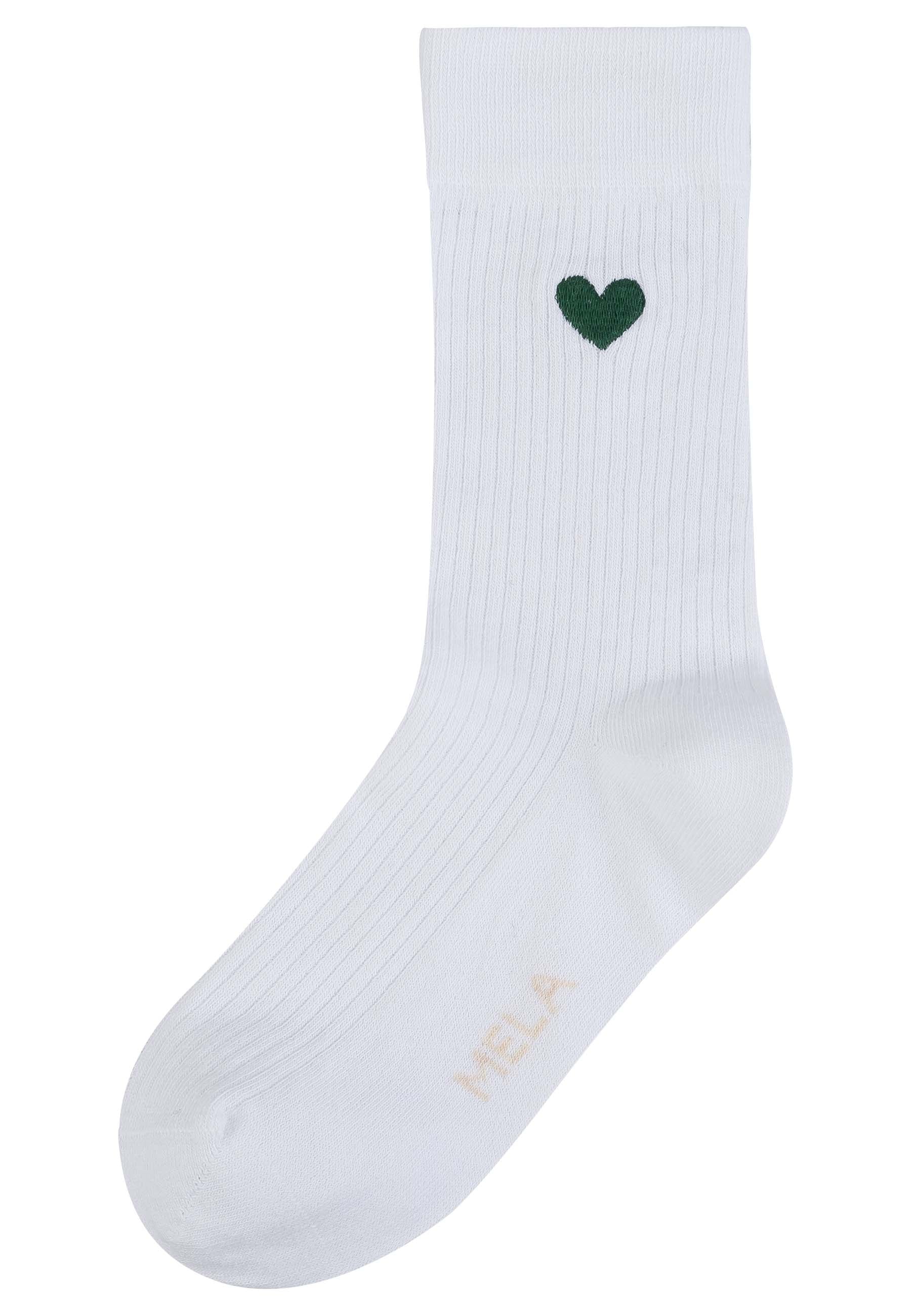 Gerippte Socken Stickerei 1 Paar