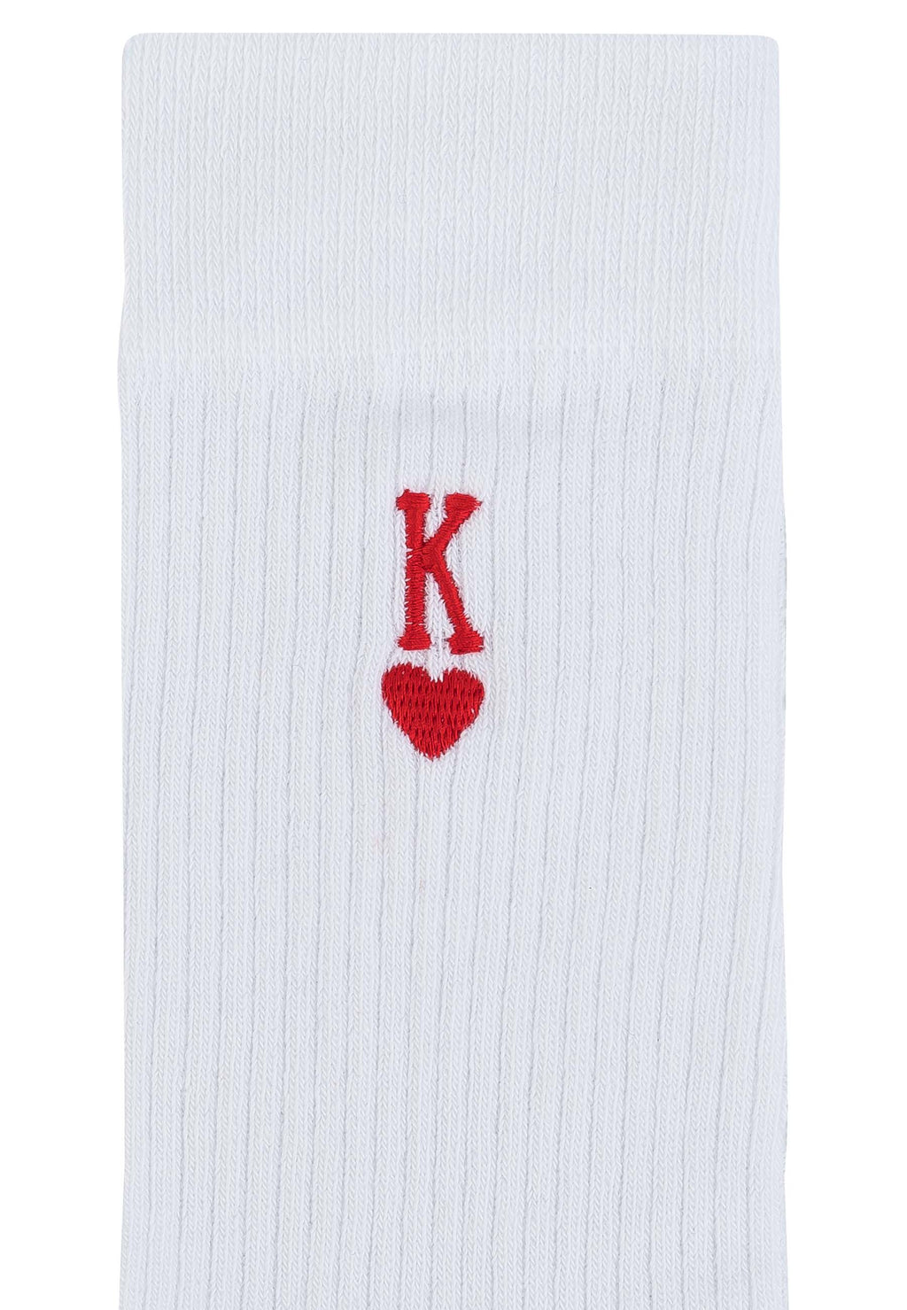 Gerippte Socken Stickerei 1 Paar