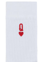 Gerippte Socken Stickerei 1 Paar