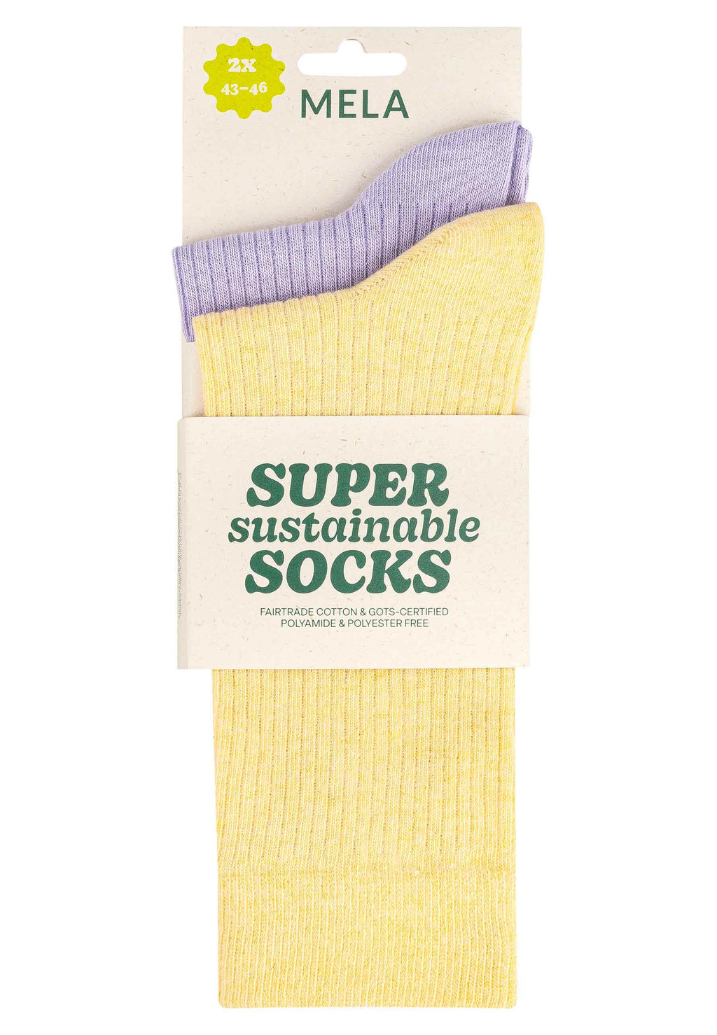 Gerippte Socken 2 Paare