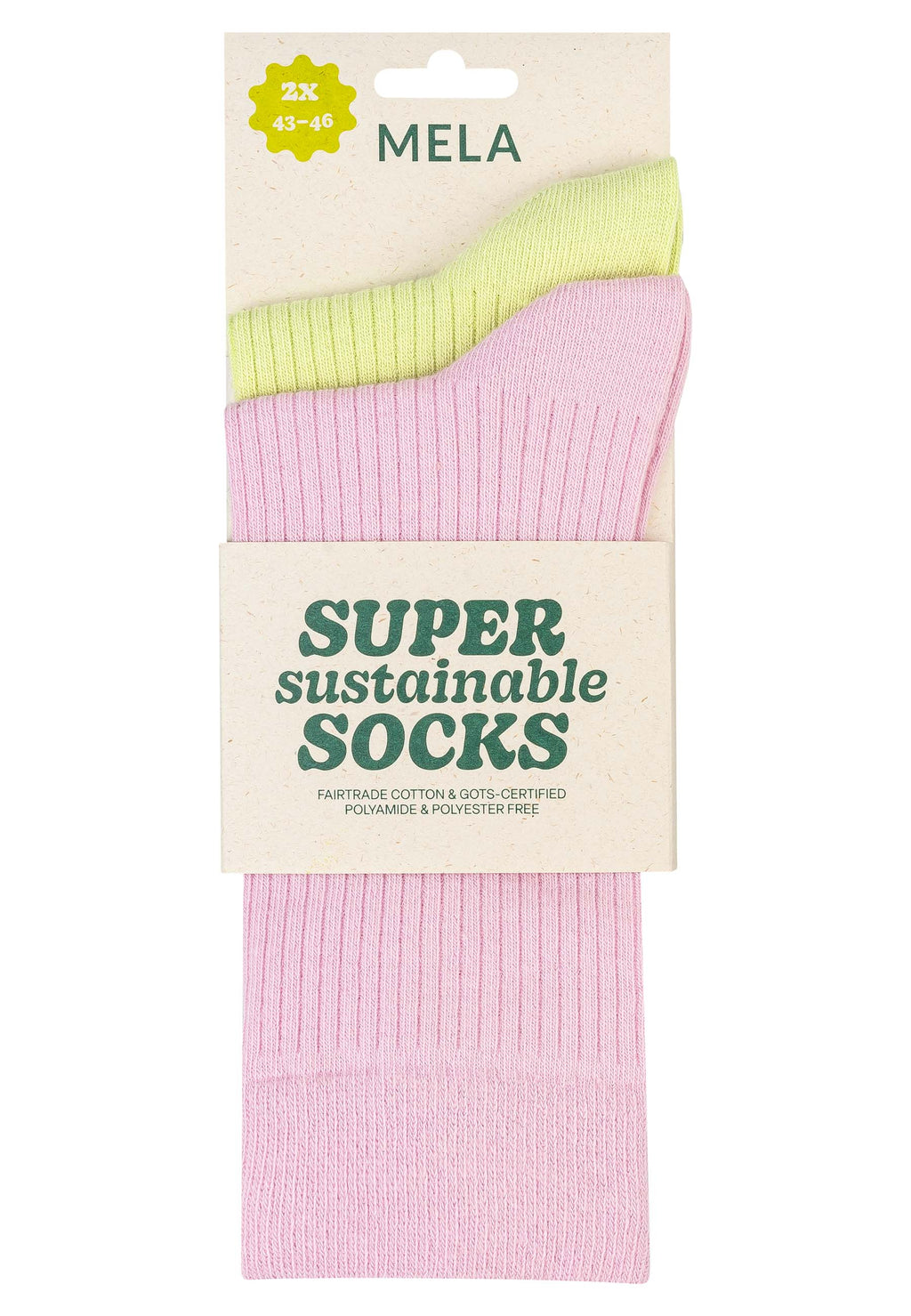 Gerippte Socken 2 Paare