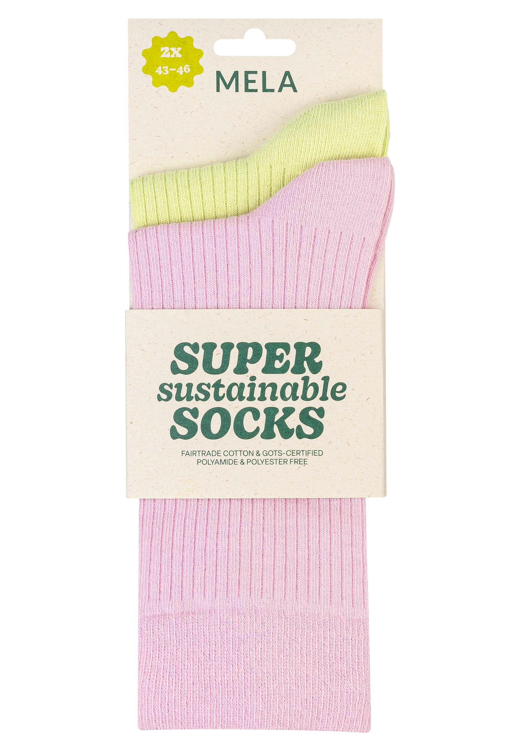 Gerippte Socken 2 Paare