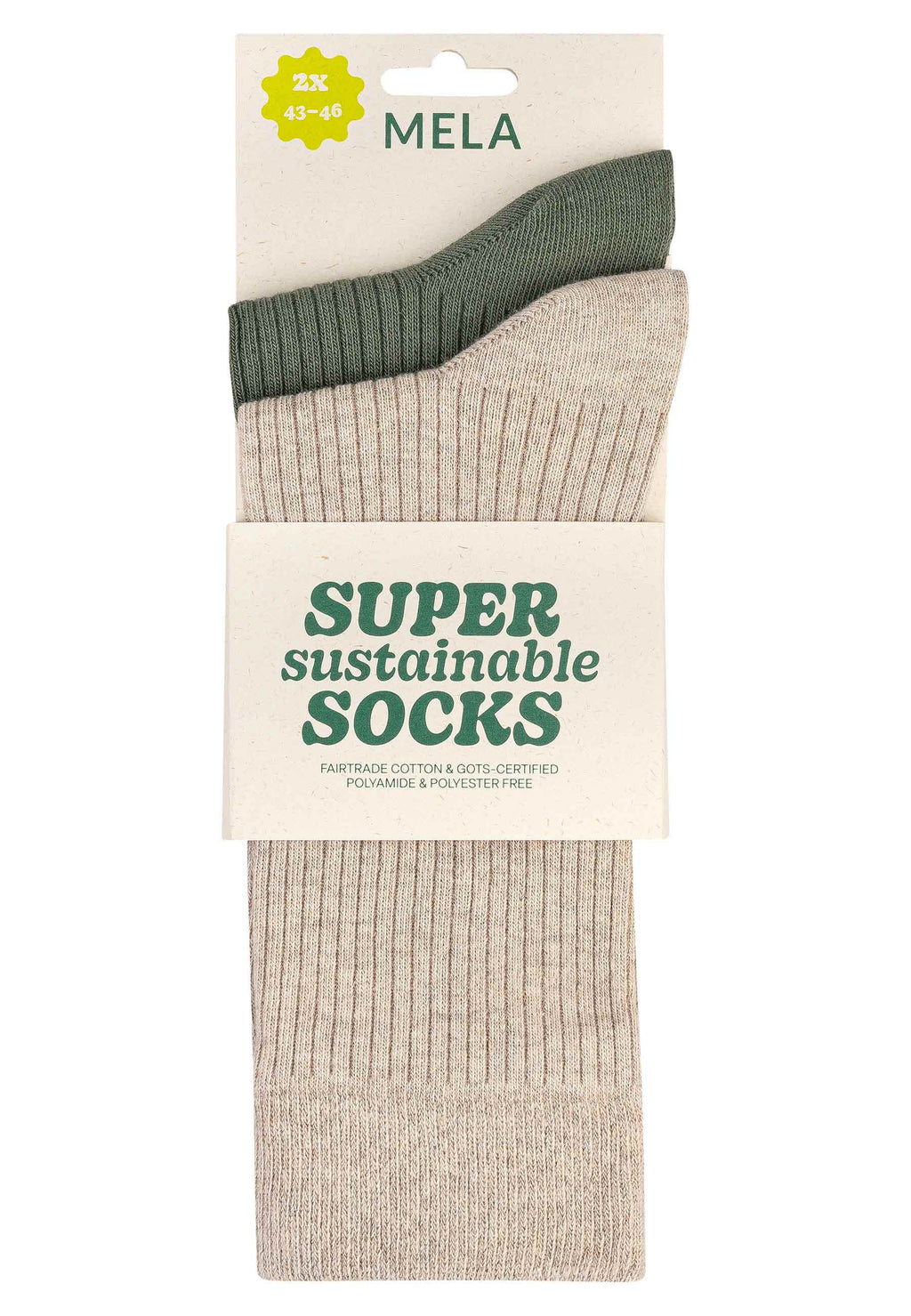 Gerippte Socken 2 Paare