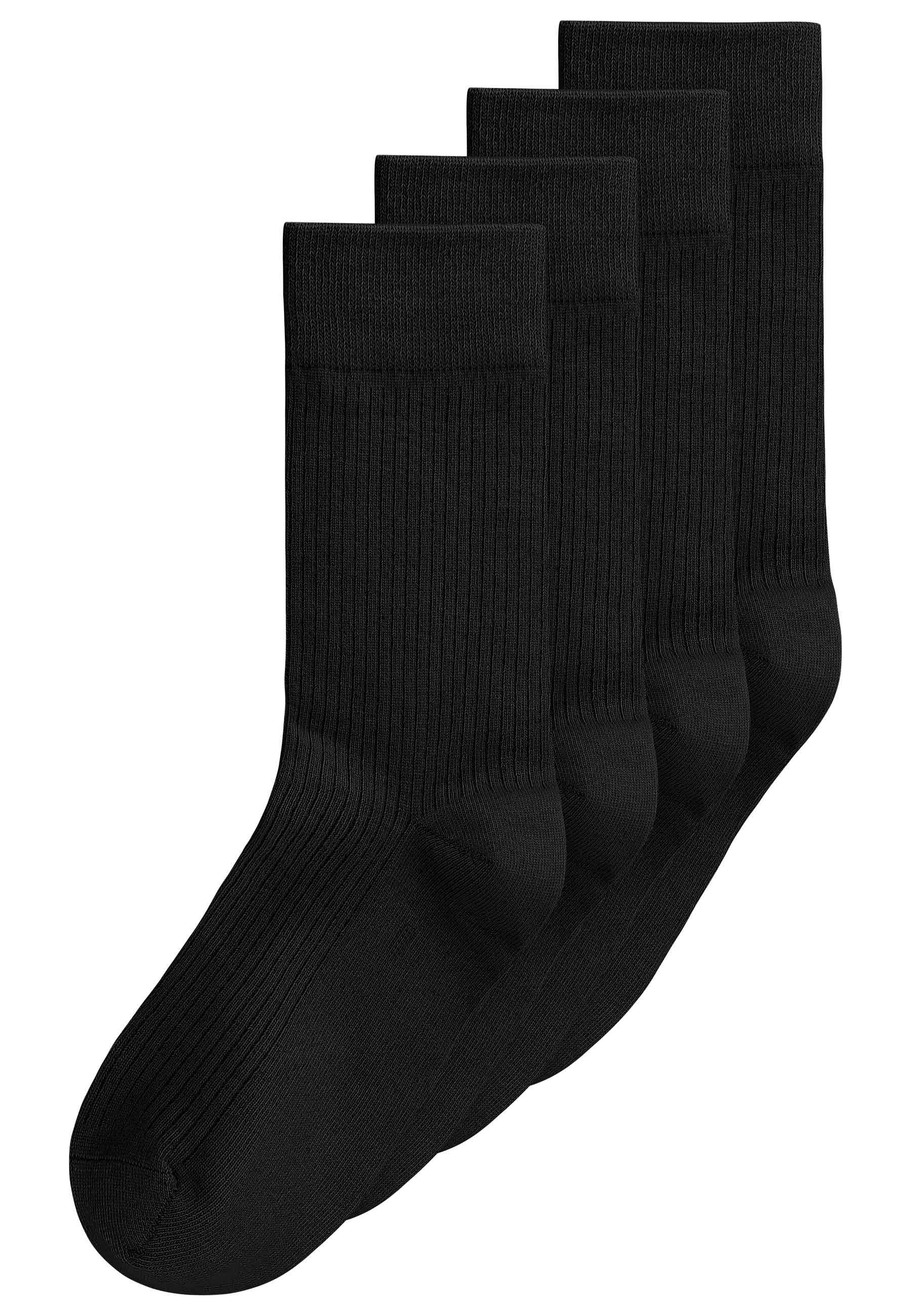 Gerippte Socken 4 Paare