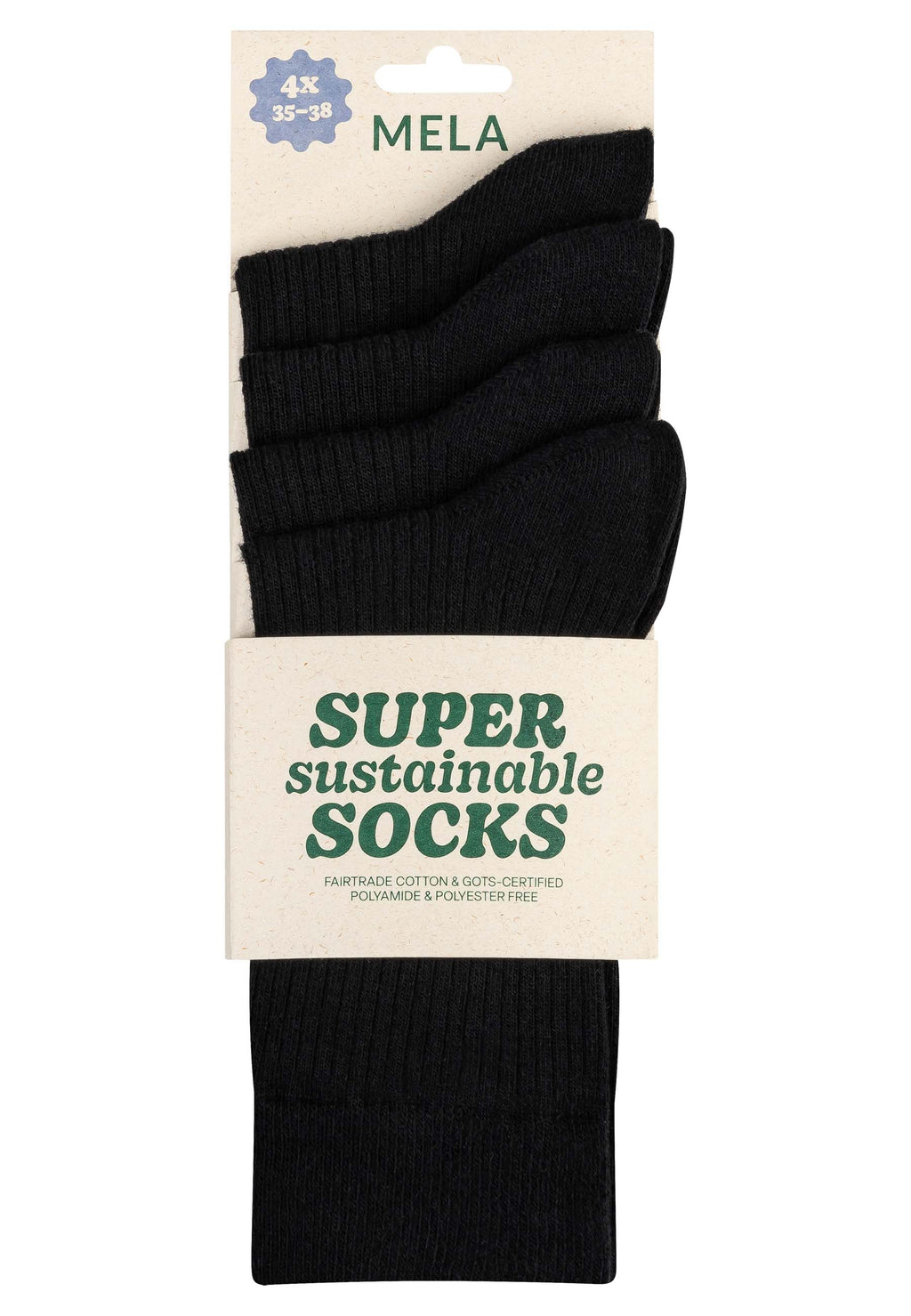 Gerippte Socken 4 Paare