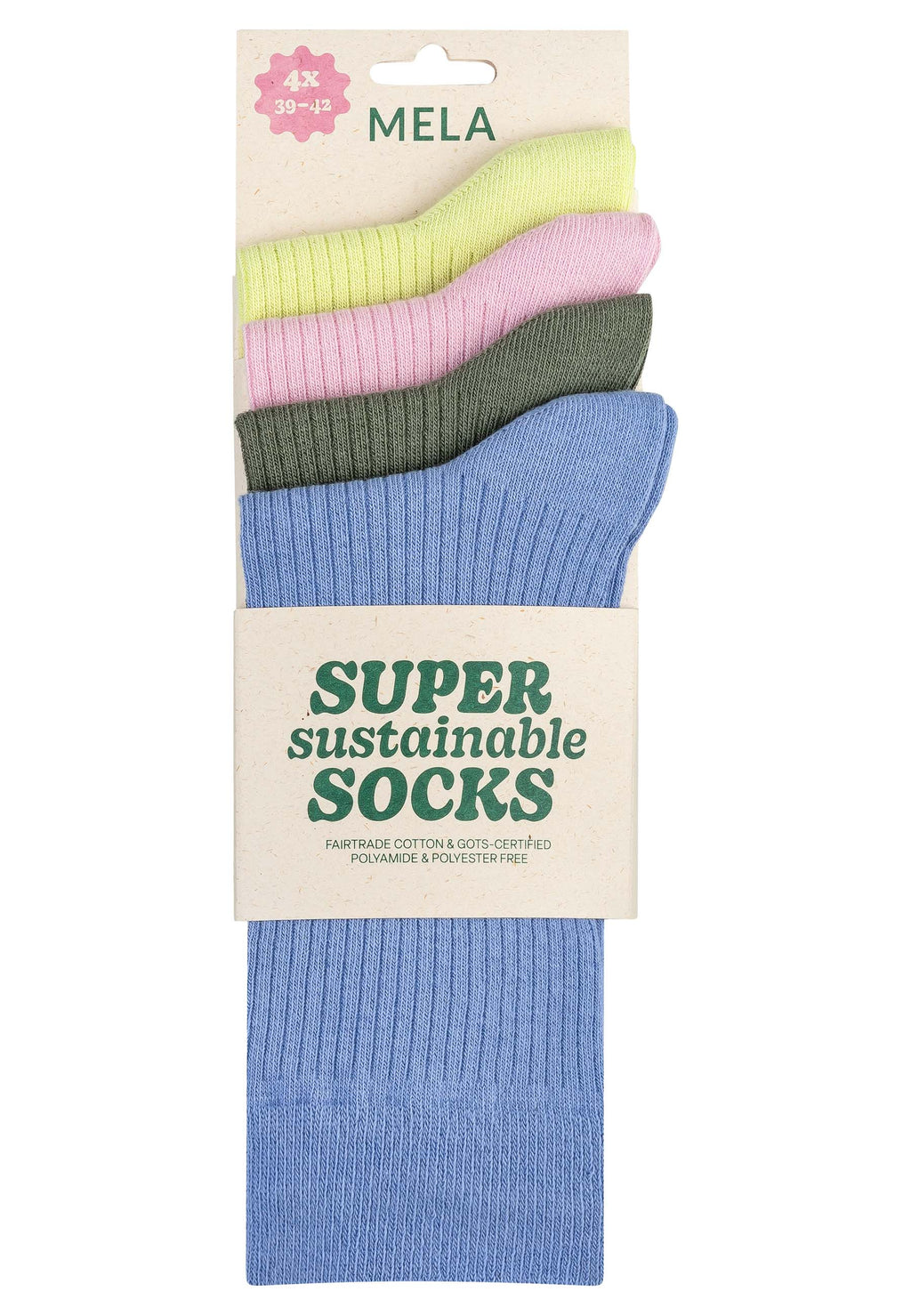 Gerippte Socken 4 Paare