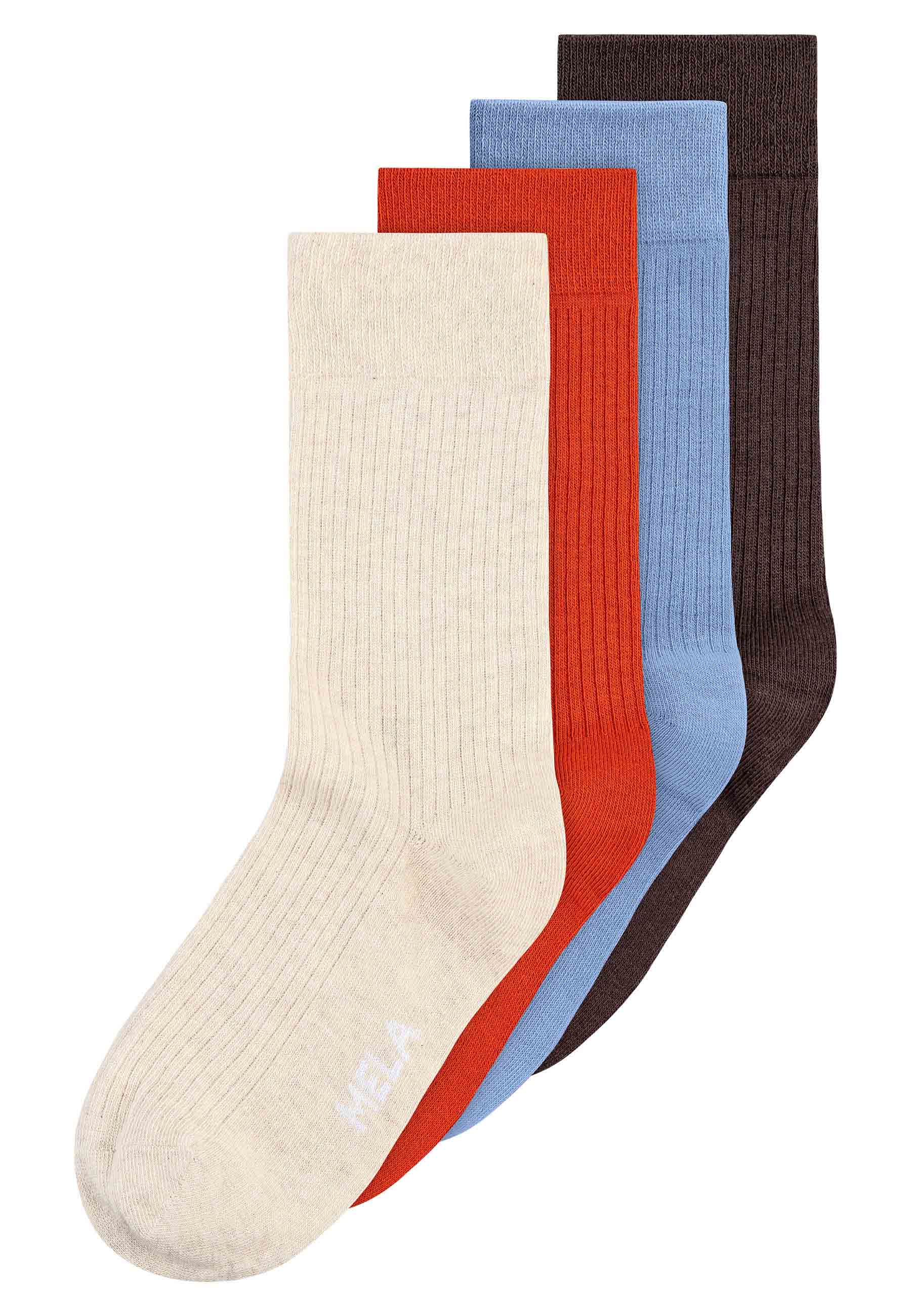 Gerippte Socken 4 Paare
