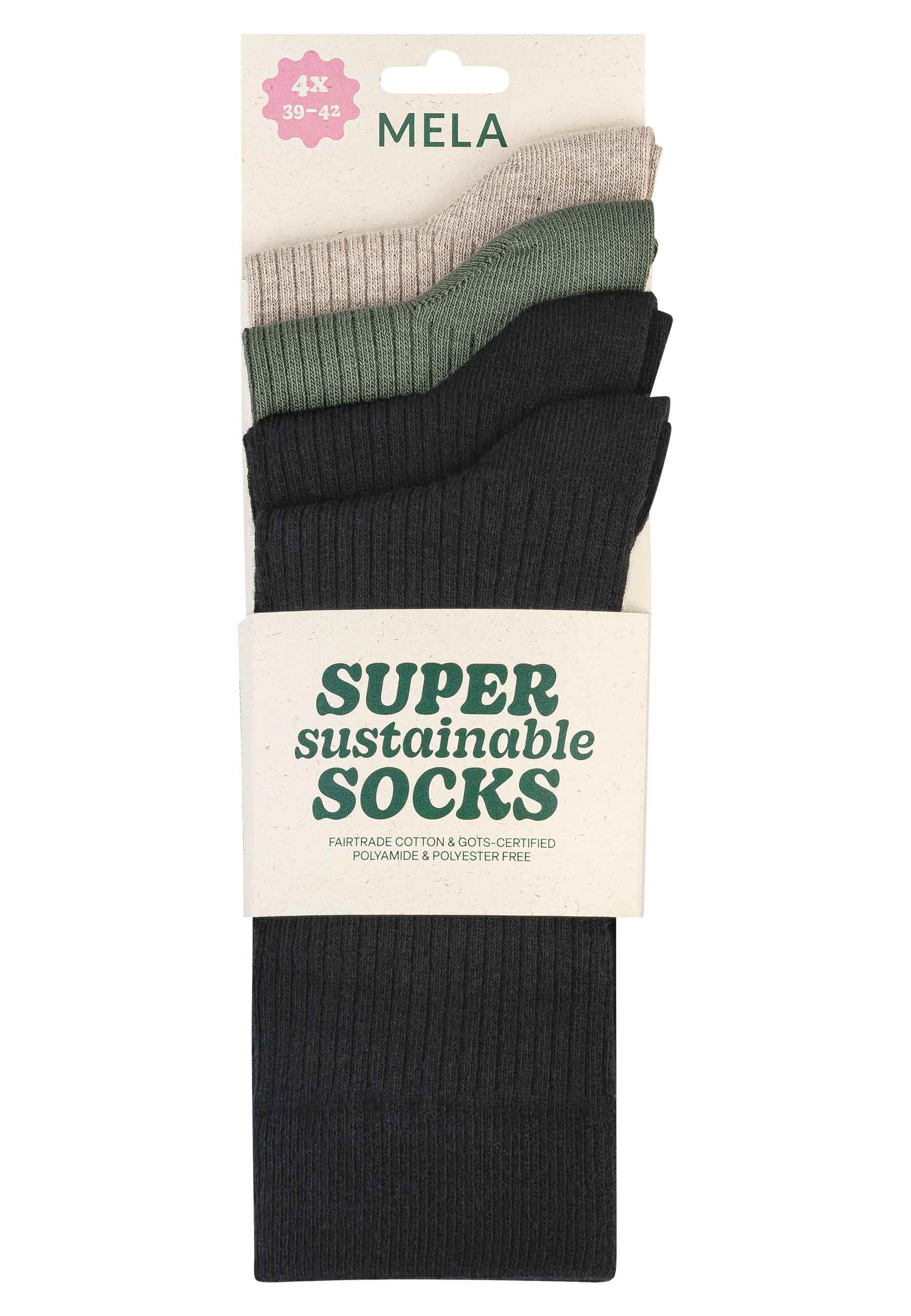 Gerippte Socken 4 Paare