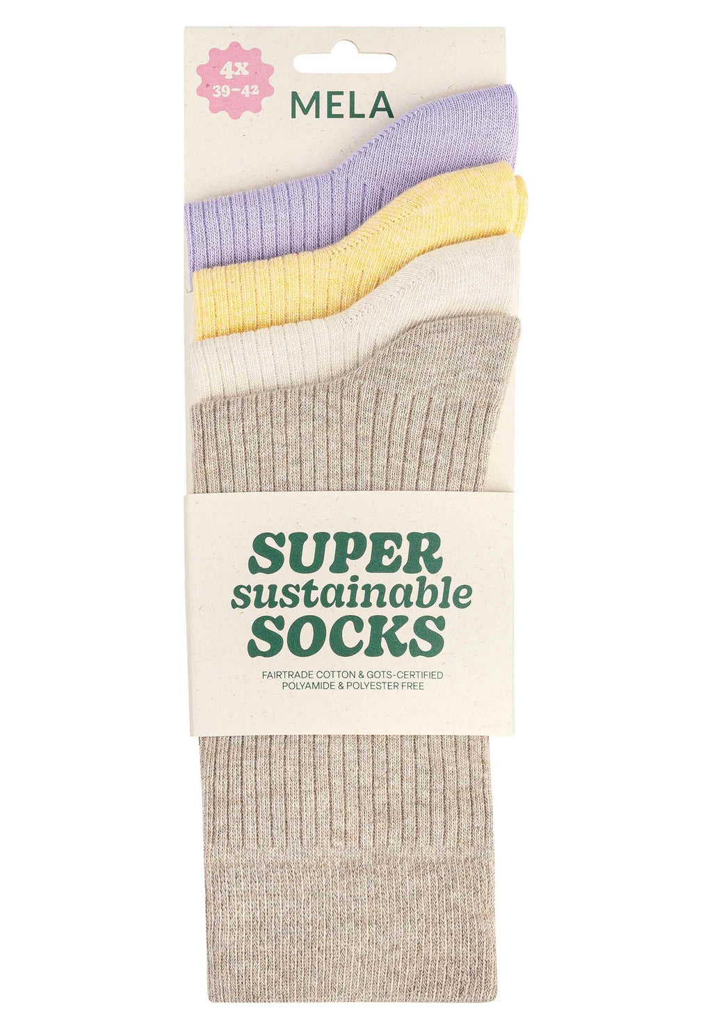 Gerippte Socken 4 Paare