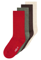 Gerippte Socken 4 Paare