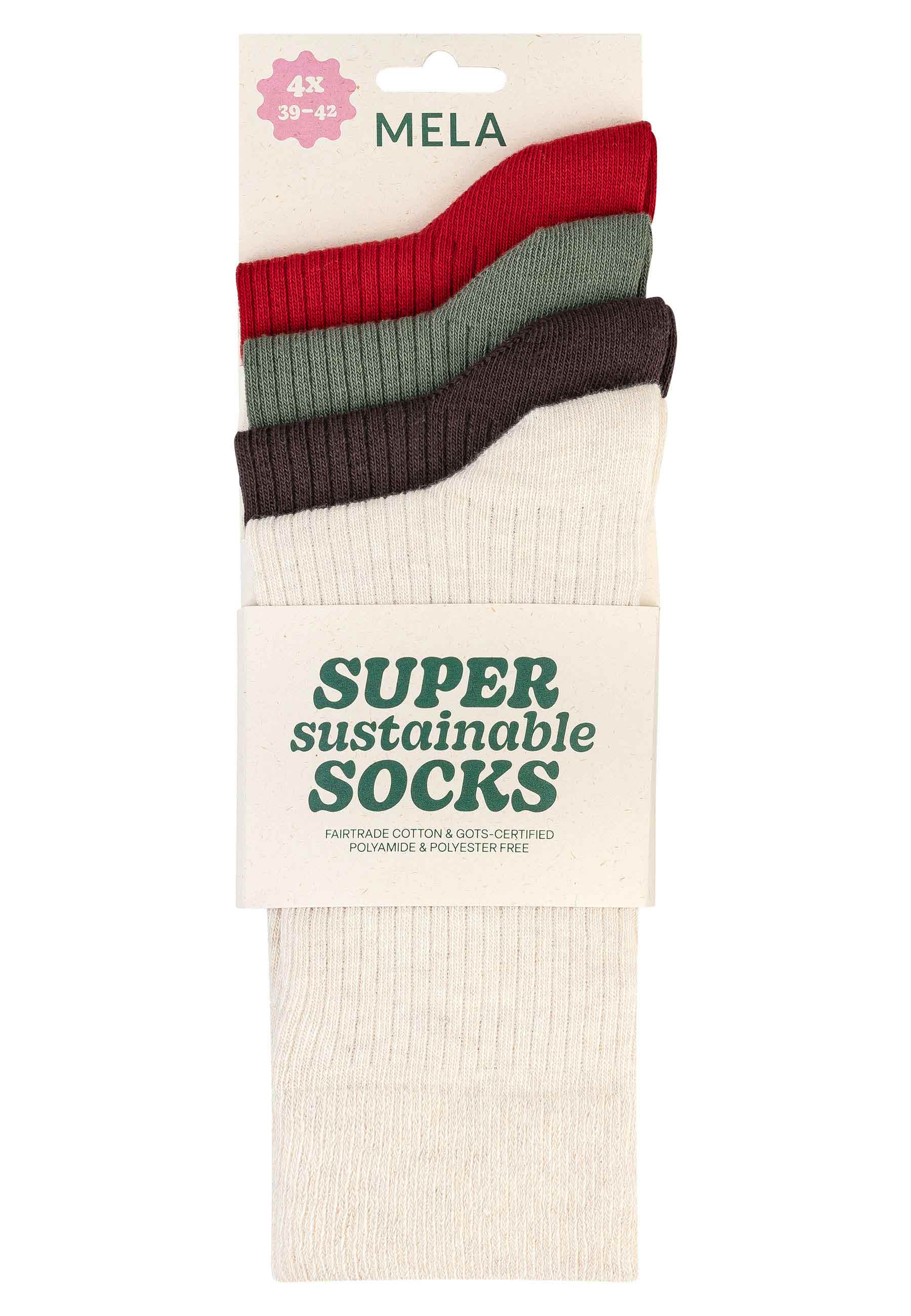 Gerippte Socken 4 Paare