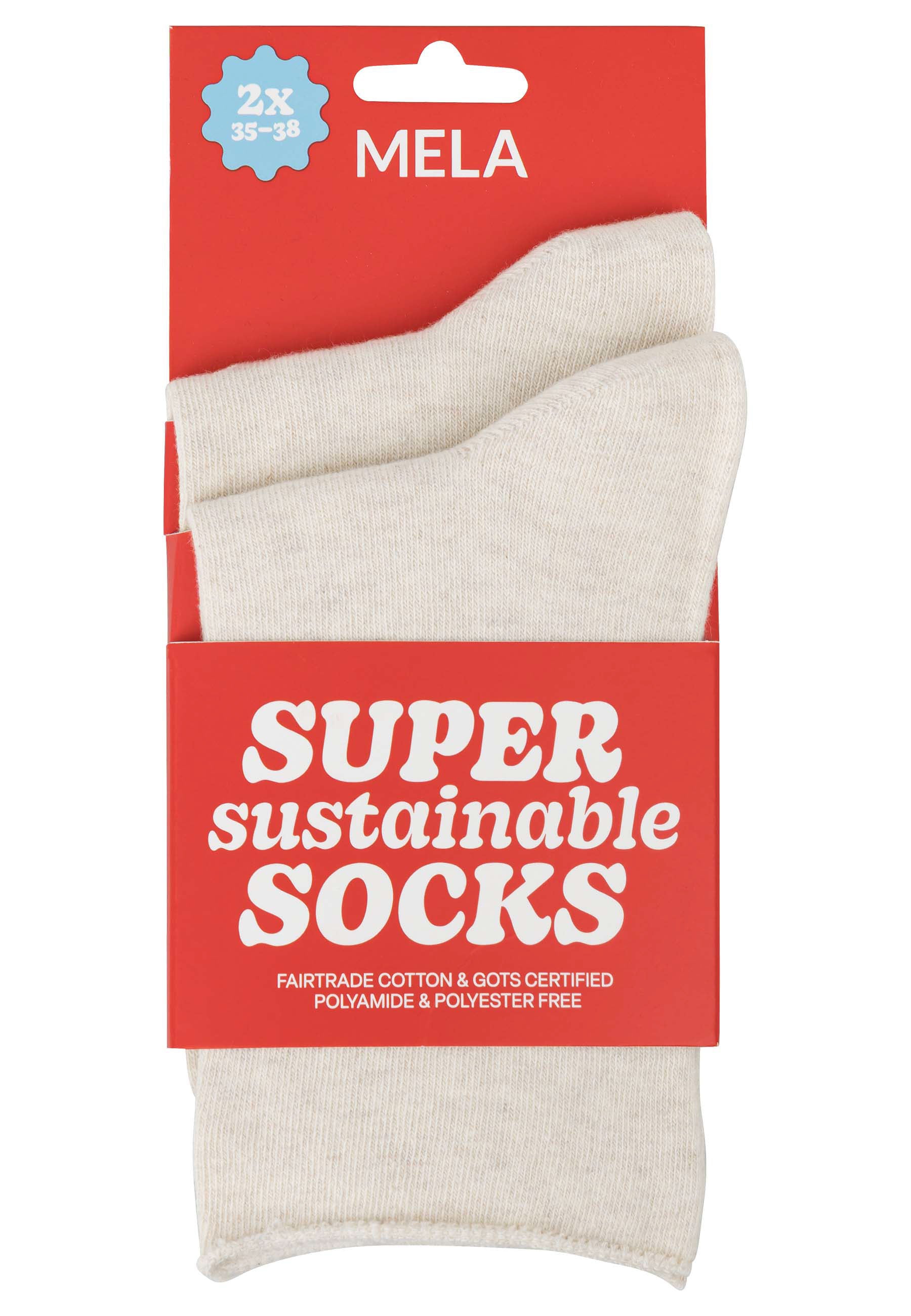 Rollsaum Socken 2 Paare