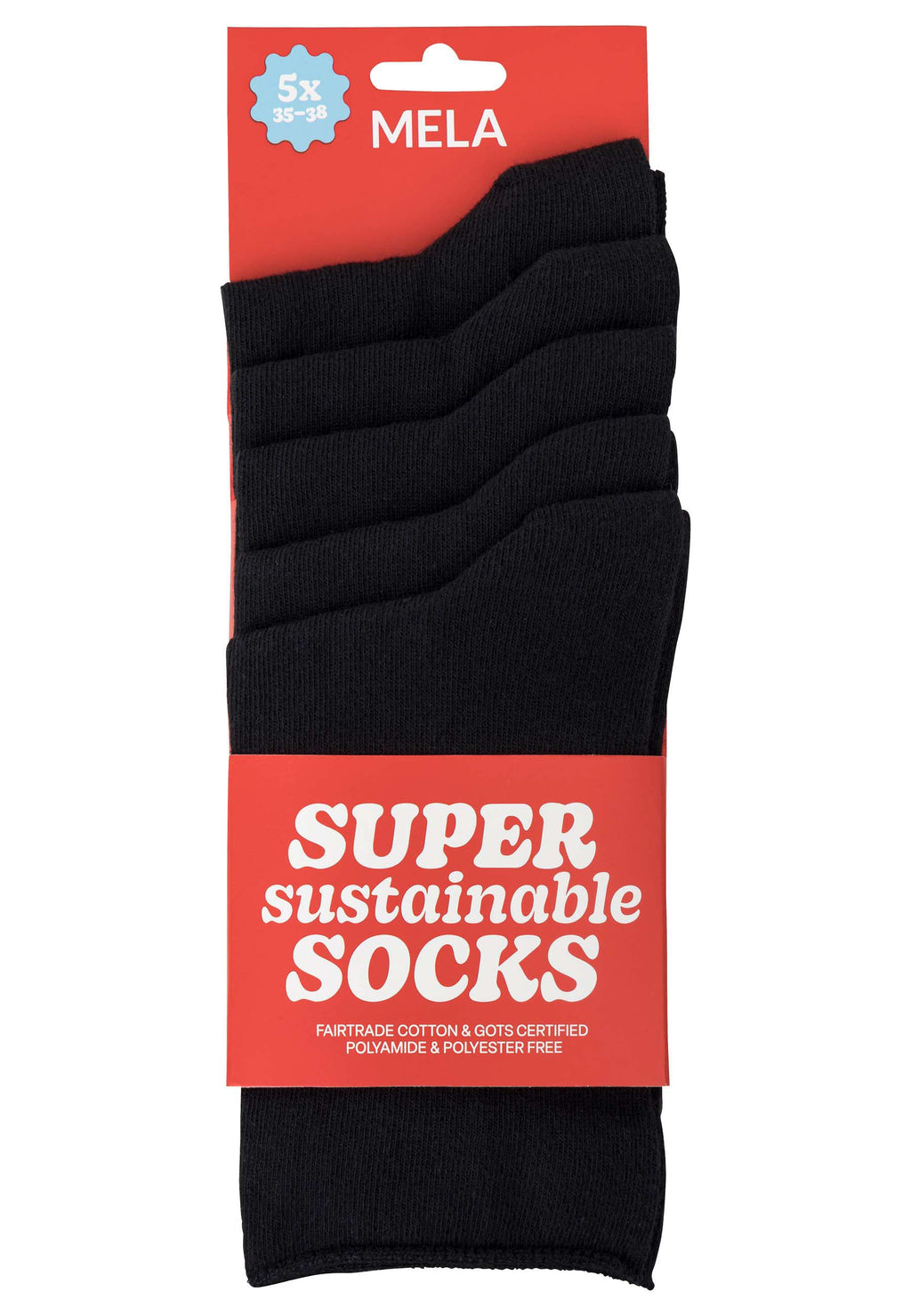 Rollsaum Socken 5 Paare