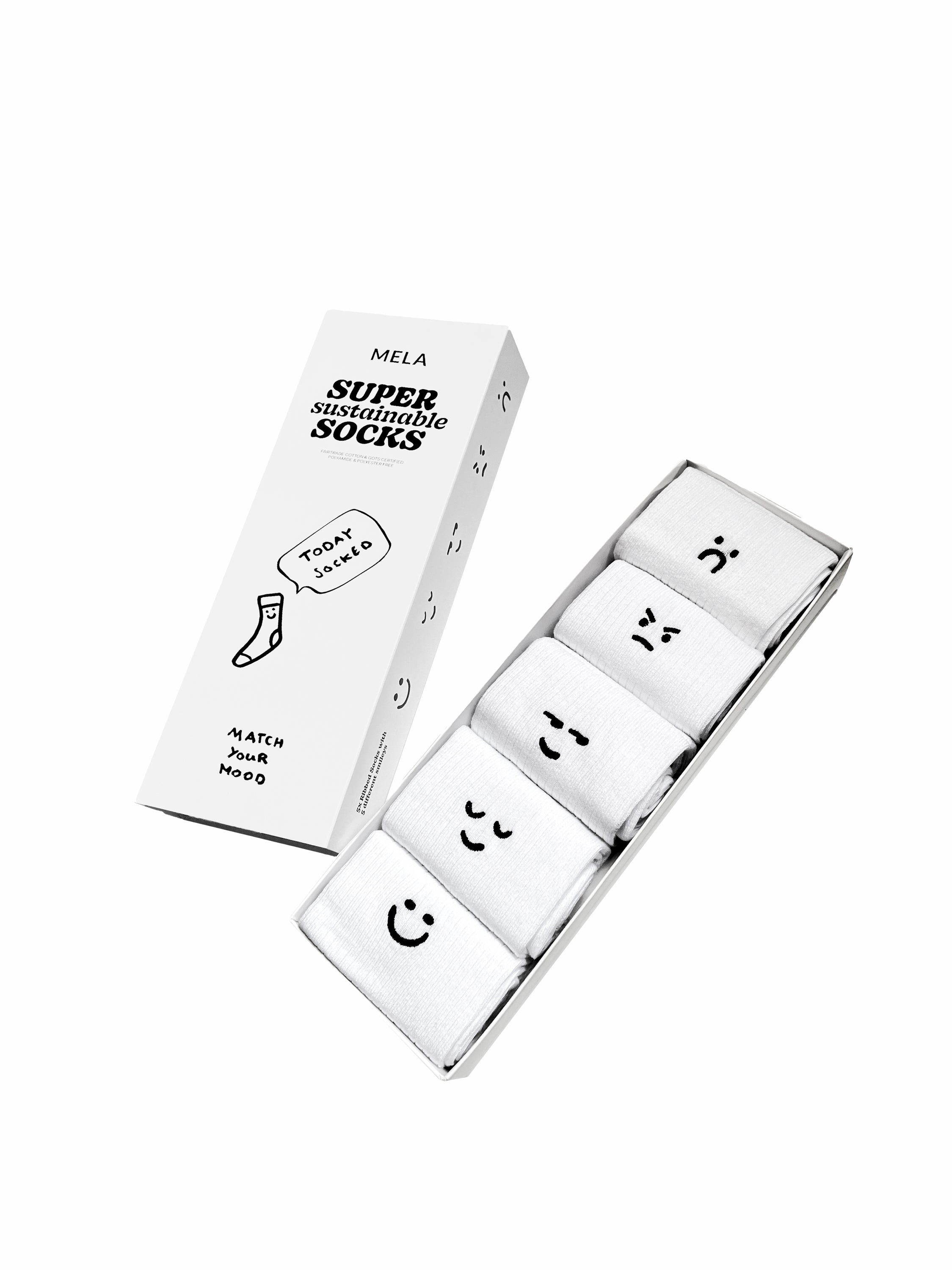 Gerippte Socken Stickerei 5 Paare