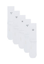 Gerippte Socken Stickerei 5 Paare