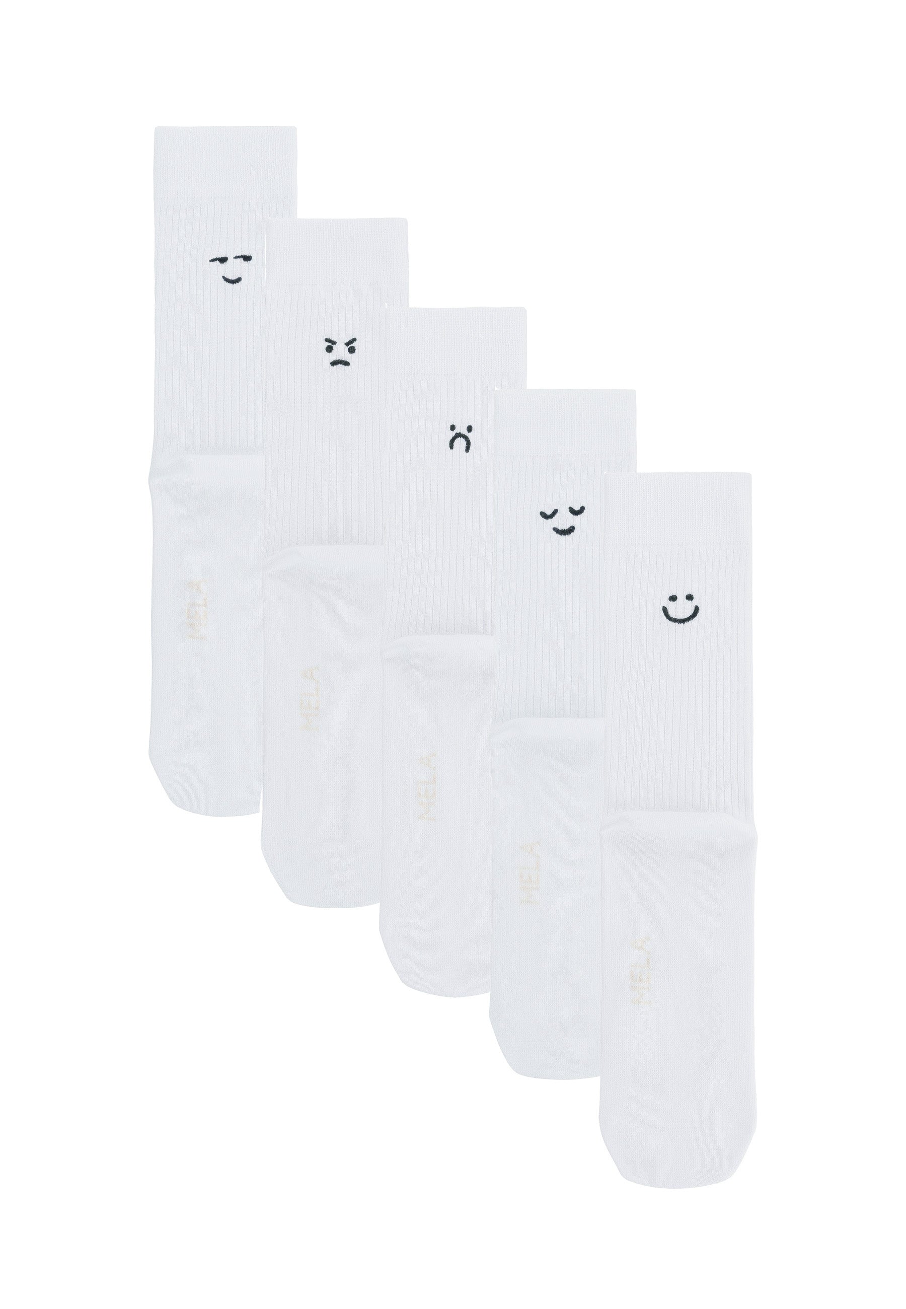 Gerippte Socken Stickerei 5 Paare